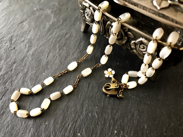 フランスアンティークマザーオブパール 白蝶貝 1890's フランス