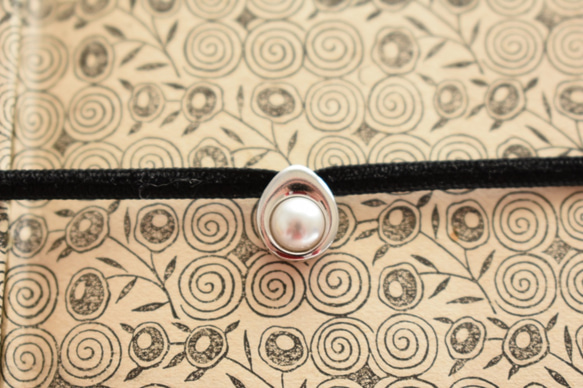 [定做]細絲絨項鍊〜Swaro珍珠銀滴〜 第3張的照片