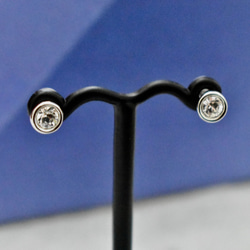 [玫瑰金或銀]施華洛世奇水晶小號耳環 第3張的照片