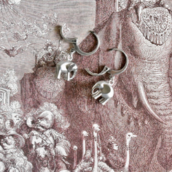 【耳環項鍊也可以】大象耳環（銀色） 第4張的照片