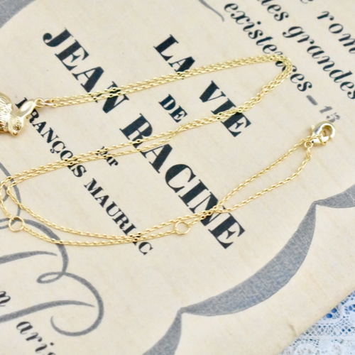 マットゴールドorマットシルバー】小さなウサギのネックレス（14K