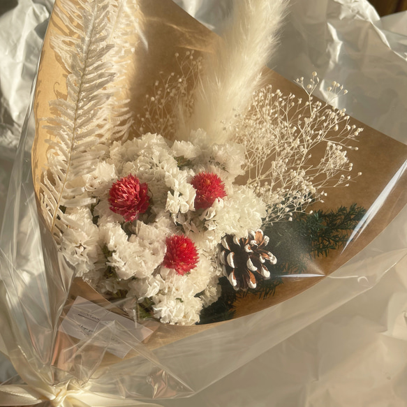 ドライフラワー 敬老の日 花束 ブーケ クリスマス ギフト プレゼント スワッグ　インテリア 2枚目の画像