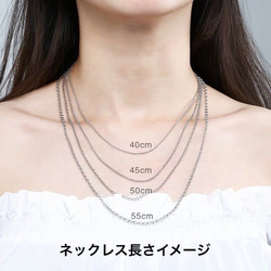 サージカルステンレスあずきリングネックレスチェーン 4枚目の画像