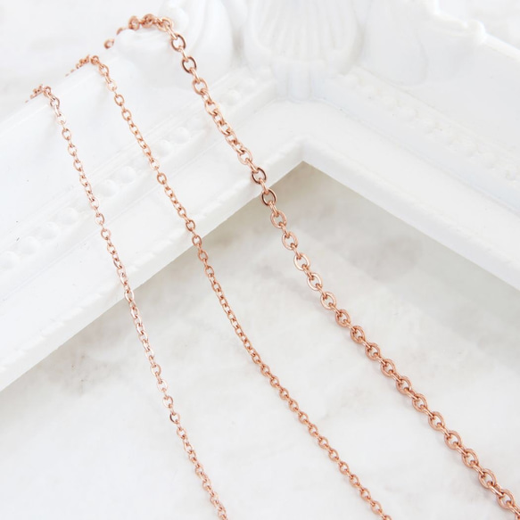 独特の上品 ネックレスチェーン ステンレス ネックレス ピンクゴールド アクセサリー
