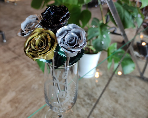 手作り　ハンドメイド　鉄製　薔薇　フラワー 手作り ハンドメイド 鉄製 薔薇 フラワー