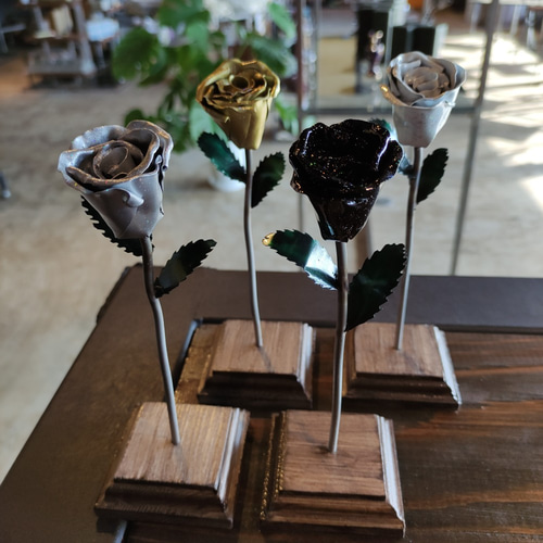 MetalRose【Small】Classic 鉄の薔薇 アートフラワー Re