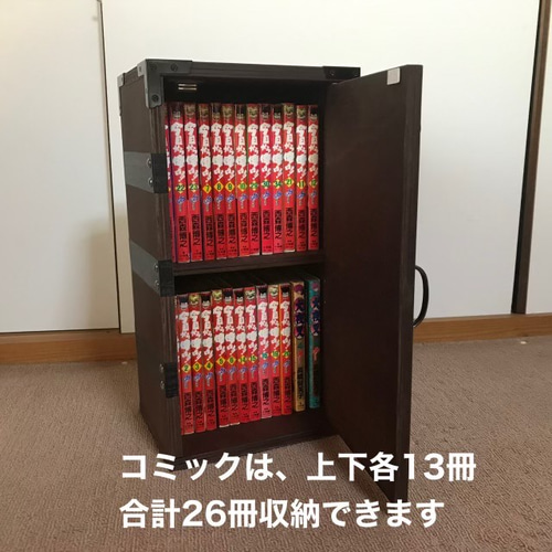 本棚 本箱 漫画収納 コミック収納　鬼滅の刃 ねずこの箱 木箱 本箱 本棚 漫画収納 鬼滅の刃 ねずこの箱 禰豆子の箱