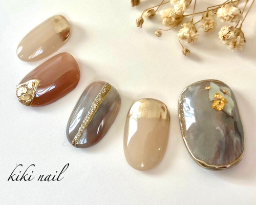 ☑︎ 海ｙｕｂｉｓａｋｉ　ネイルチップ　韓国　オーダー　ニュアンスネイル　個性派 m35589883108_1.jpg?1739694992