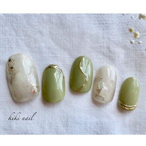 ネイルチップ ピスタチオカラーニュアンスネイル ネイルチップ（つけ爪  