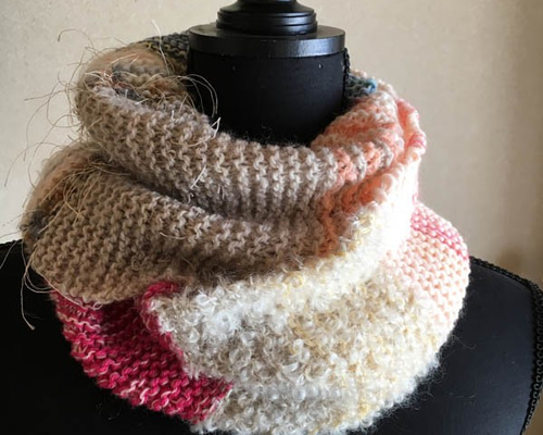 ふんわりガーター編みのスヌード スヌード mitsuba 通販 5252376