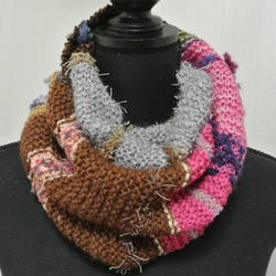 mitsuba色のガーター編みスヌード　　　 2枚目の画像
