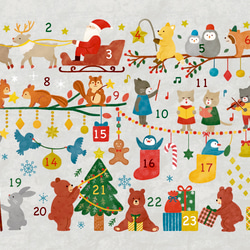クリスマスポスターA4サイズ　アドベントカレンダー 2枚目の画像