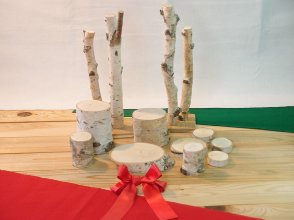 北海道白樺の木 店舗用ディスプレイ 装飾用2本セット 北海道白樺の木