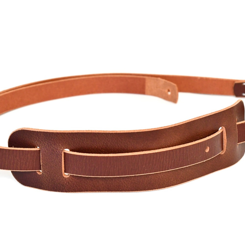 オープン記念」本革 ギターストラップ スラッシュ仕様 ブラウン アコギ