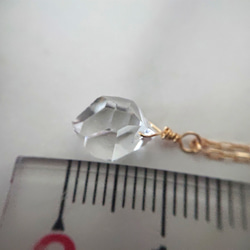 K18イエローゴールド  ハーキマーダイヤモンド ネックレス ハーキマー ペンダント K18 7枚目の画像
