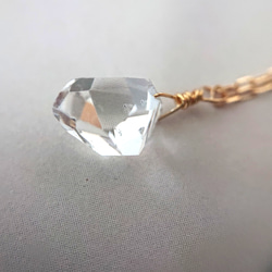 K18イエローゴールド  ハーキマーダイヤモンド ネックレス ハーキマー ペンダント K18 8枚目の画像
