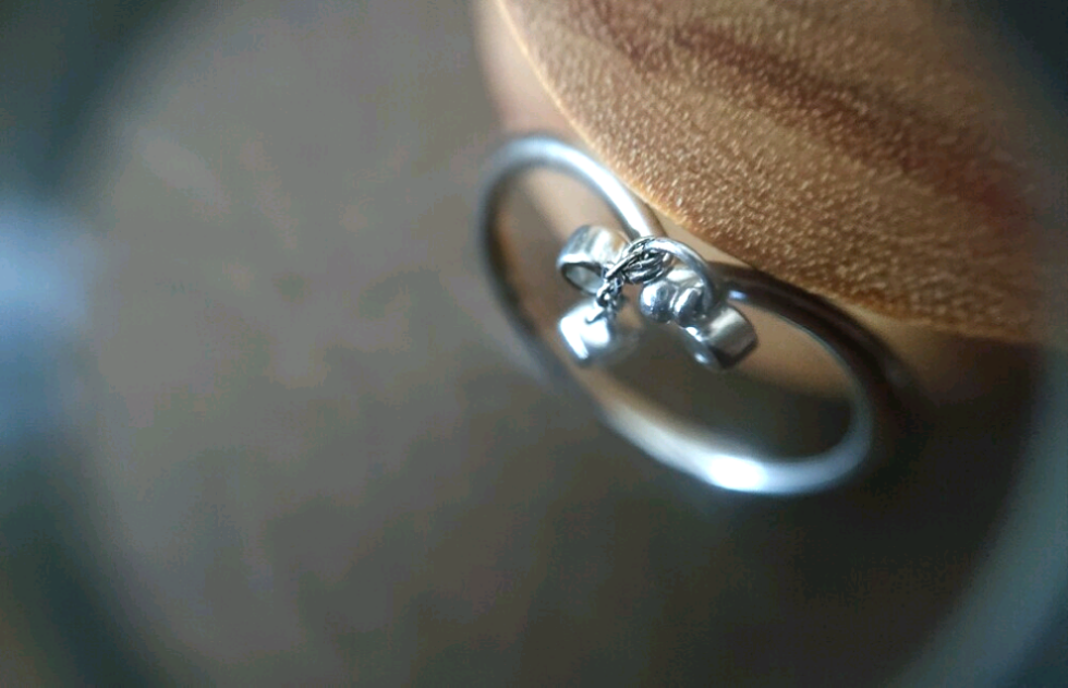 Pt900 ダイヤモンドリング  つぶつぶ雫のリング 1点もの 売り切り