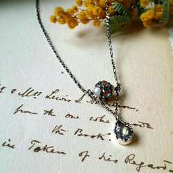 ローズカットサフィレットのピアス ピアス（フック・チェーン） Pour