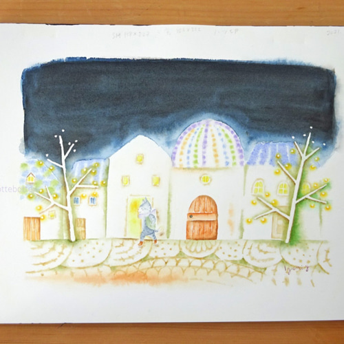 「祈りの天使」水彩画 原画 5adfd7e3ec8d9917b9d1ebe08d646f