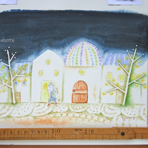 Amazon.co.jp: 「祈り」水彩画 原画 額付き F0 天使の絵 Angel