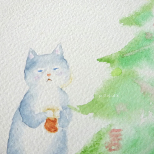 ✻【原画】僕のクリスマスツリー no.166 | 水彩画 アート 絵 ✻【原画】僕のクリスマスツリー no.166 | 水彩画 アート 絵