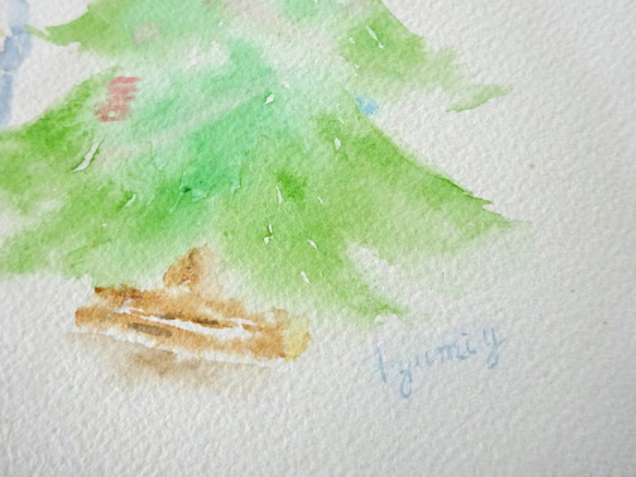 【原画】僕のクリスマスツリー 2021.02.12 水彩画　no.133 3枚目の画像