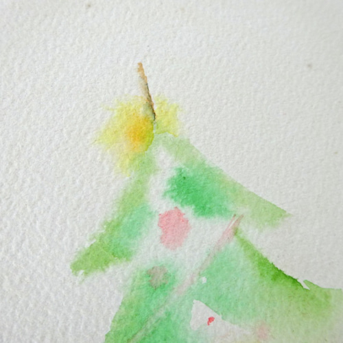 ✻【原画】僕のクリスマスツリー no.166 | 水彩画 アート 絵