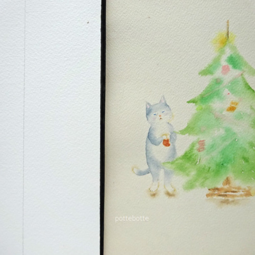 ✻【原画】僕のクリスマスツリー no.166 | 水彩画 アート 絵 ✻【原画】僕のクリスマスツリー no.166 | 水彩画 アート 絵