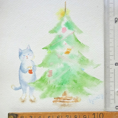 ✻【原画】僕のクリスマスツリー no.166 | 水彩画 アート 絵 ✻【原画】僕のクリスマスツリー no.166 | 水彩画 アート 絵