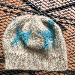 ゴールデンレトリバー柄のトップダウンセーター新品M帽子付 5枚目の画像