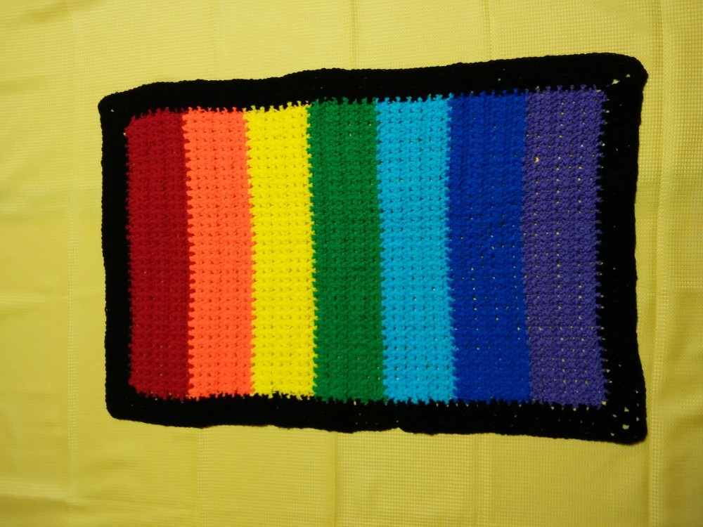 膝掛け(No.2)・虹色・七色・ブランケット・マルチカバー・ハーフケット