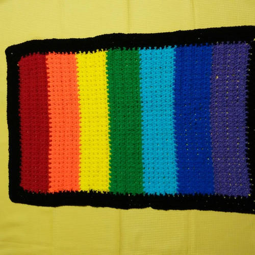 膝掛け(No.2)・虹色・七色・ブランケット・マルチカバー・ハーフケット