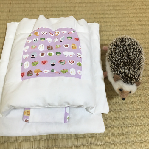 ハリネズミの布団「おふとんねる」だんご 和菓子 文鳥 豆大福 いちご