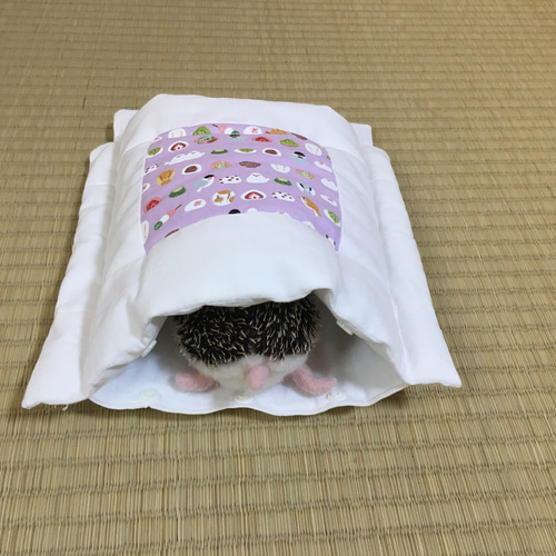 ハリネズミの布団「おふとんねる」だんご 和菓子 文鳥 豆大福 いちご