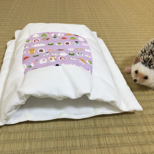 ハリネズミの布団「おふとんねる」だんご 和菓子 文鳥 豆大福 いちご