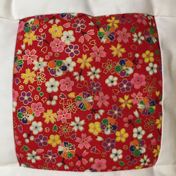 ハリネズミの布団　「おふとんねる」赤　桜　和柄　寝袋　ペットと暮らす 6枚目の画像