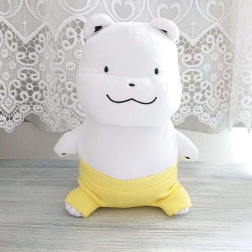 イエローのふわふわストレッチズボン*ぬいぐるみの服ぬい服
