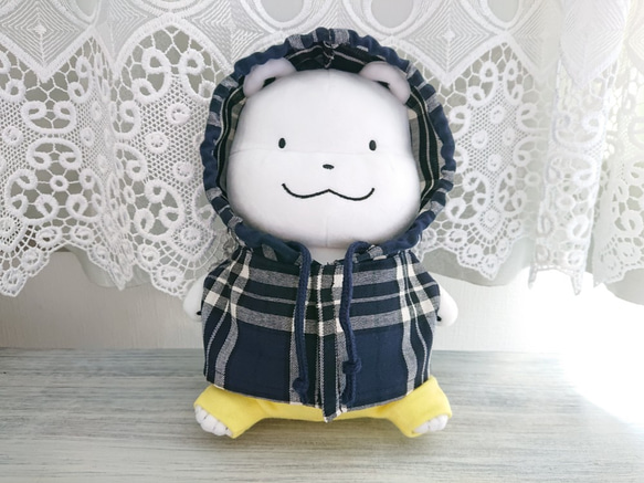 絶対一番安い チルぬい チェックのフードが可愛いジャンパー
