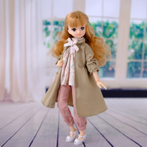リカちゃん服＊ワンピース風スプリングコート＊ブライス その他人形 