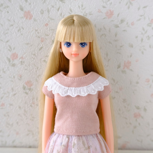 ジェニーちゃん服＊レースがかわいいカットソー（ピンク