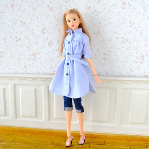 リカちゃん服＊シャツワンピース＊ブライス＊ジェニー＊momoko