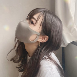 【期間限定15％OFF】耳にかけない超軽量マスク　JIYUDA THE FACE MASK　グレー　1枚 1枚目の画像