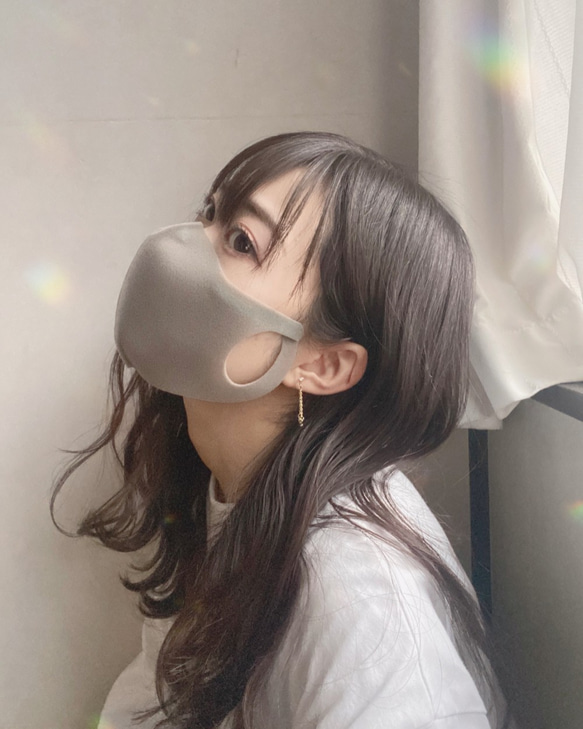 【期間限定15％OFF】耳にかけない超軽量マスク　JIYUDA THE FACE MASK　グレー　1枚 1枚目の画像