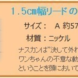 ペイズリー　小型犬用リード1.5cm幅 8枚目の画像