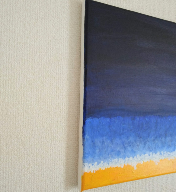 いつか見た海岸線 - モダンアート　抽象画 　海　アート　アブストラクト　ミニマリスト　絵画　青 4枚目の画像