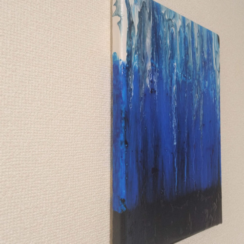 インテリアアート 氷の微笑 絵画 抽象画 アート モダンアート 原画 青
