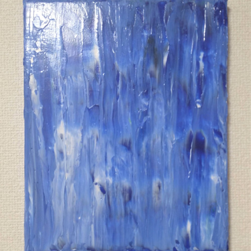 インテリアアート 白雨 絵画 抽象画 アート モダンアート 原画 青 白
