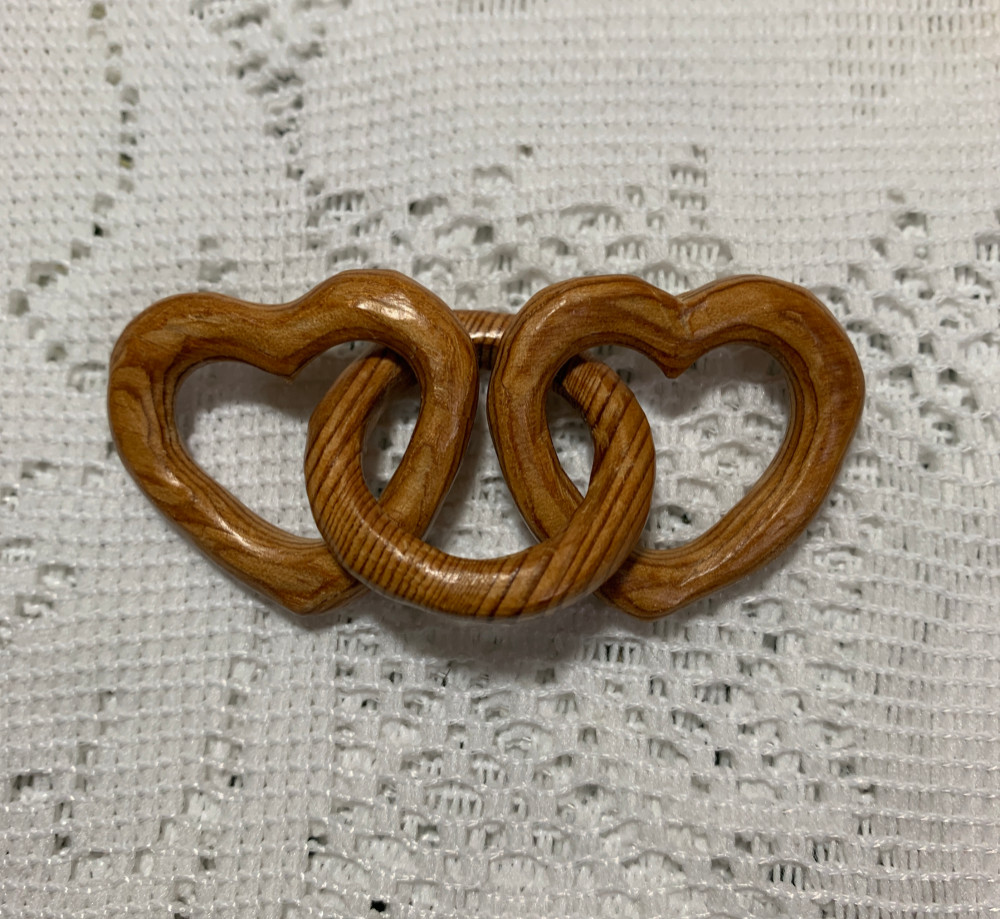 【屋久杉】愛の絆と鎹♡クロスハート（大）