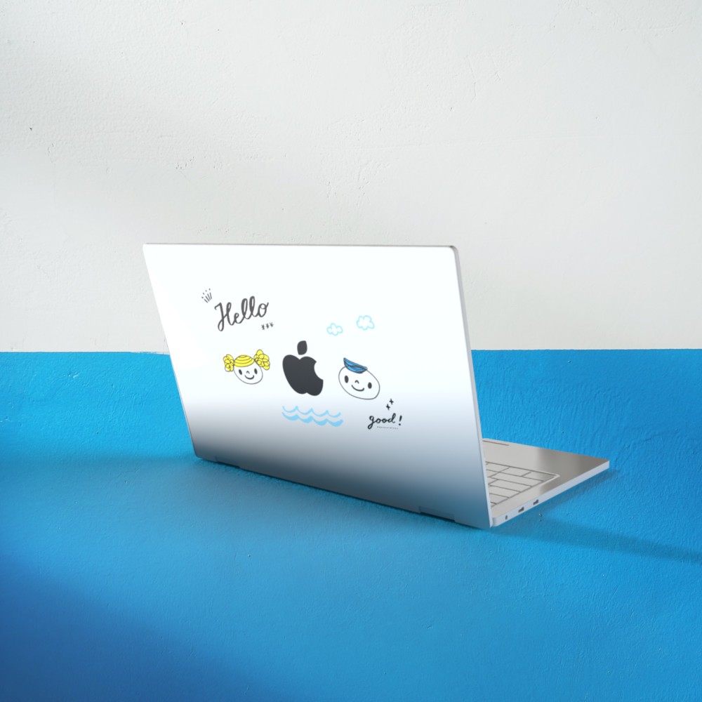 【一点モノのデザイン作ります】オリジナルMacBookカバー（例：パパ・ママ似顔絵） 9,818円