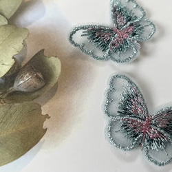 ◆⑥刺繍蝶々（小）　刺繍パーツ◆レース素材　ハンドメイド　素材 2枚目の画像